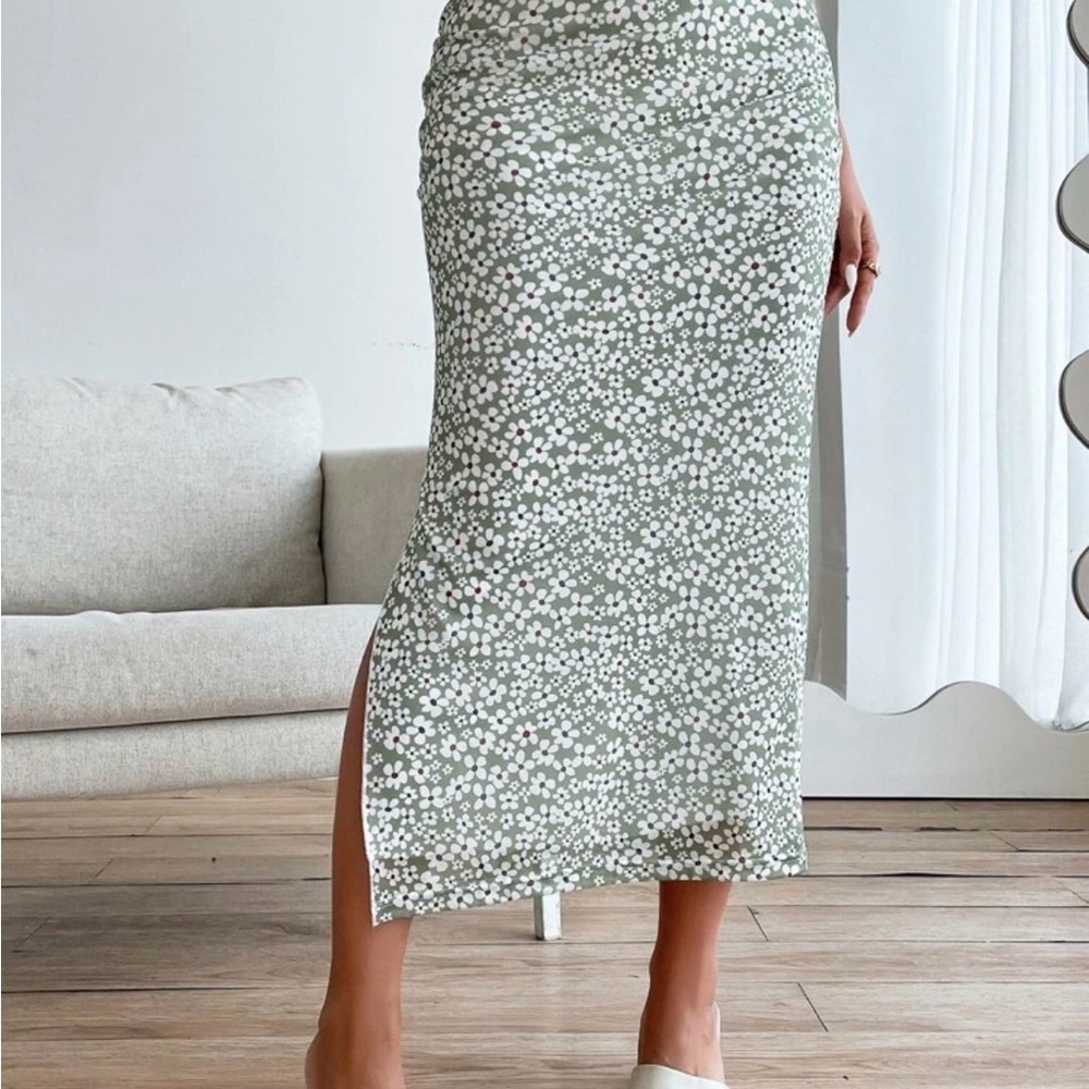Floral Green Women's Skirt